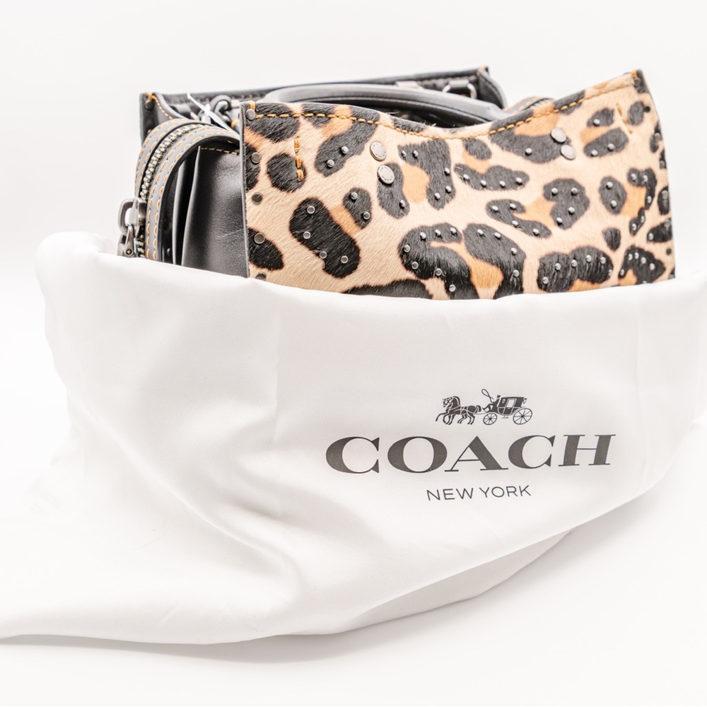 Coach Rogue 25 purse with embellished Leopard Print NWT - Picture 2 of 16